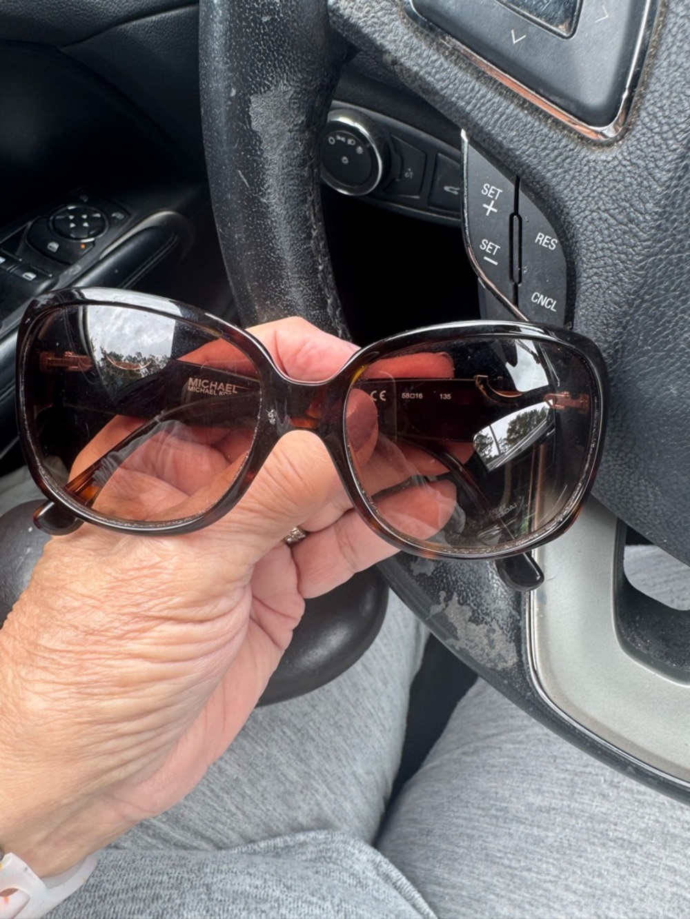 Michael Kors Brown Gradient Oversized Women's Sunglasses